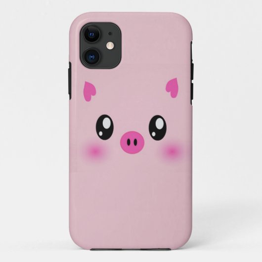 かわいいピンクのブタの例のiphone Case-Mate iPhoneケース (裏面)