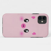 かわいいピンクのブタの例のiphone Case-Mate iPhoneケース (裏面(横))