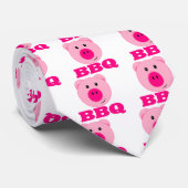 かわいいピンクのブタBBQ ネクタイ (ロール)