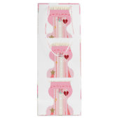 かわいいピンクのブッシェア下着ワイン抱き枕 ワインギフトバッグ (裏面)