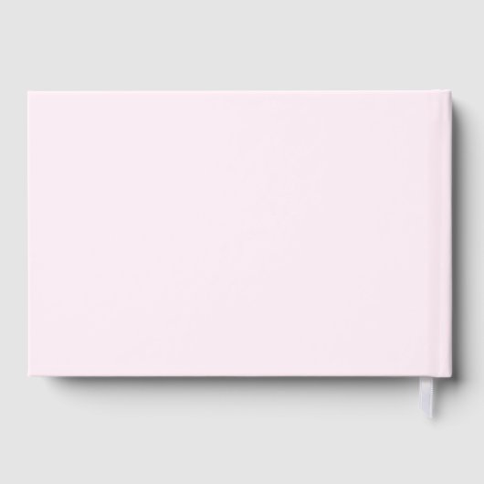 かわいいピンクのブライダルシャワーローズゴールドホイル ゲストブック (裏面)