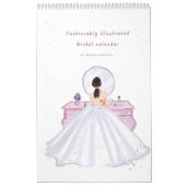 かわいいピンクのブライダル カレンダー (カバー)