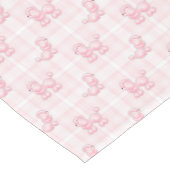 かわいいピンクのプードル及び点検 ショートテーブルランナー (コーナー)