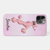 かわいいピンクのプードル犬の携帯電話iPhone/iPadケース Case-Mate iPhoneケース (裏面(横))