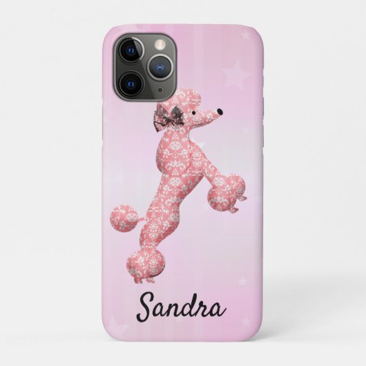 かわいいピンクのプードル犬の携帯電話iPhone/iPadケース Case-Mate iPhoneケース (裏)