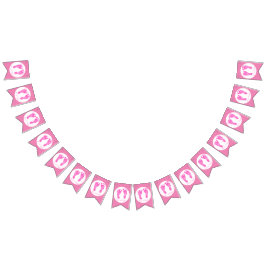 かわいいピンクのベビーの足跡その女の子の赤ちゃんシャワー バンティングフラッグ