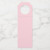 かわいいピンクのベビーガールの足跡それが女の子だ ボトルネックタグ (裏面)