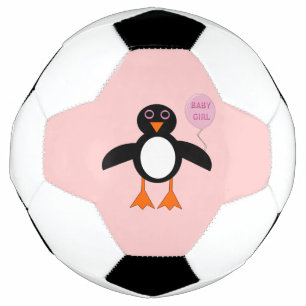 かわいいピンクのベビーガールペンギンサッカーボール サッカーボール