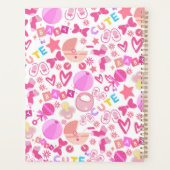 かわいいピンクのベビーガール子供部屋パターパーソナライズされたン プランナー手帳 (裏面)