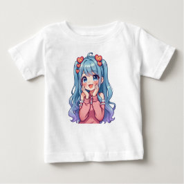 かわいいピンクのベビーガールTシャツ ベビーTシャツ
