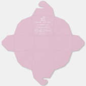 かわいいピンクのベビーシャワー ロッキングホースの幸運のお守り フェイバーボックス (見開き)