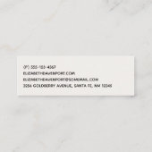 かわいいピンクのベビーゾウと水玉模様耳 スキニー名刺 (裏面)