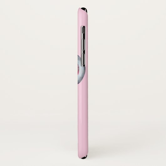 かわいいピンクのベビーゾウと水玉模様耳 Case-Mate iPhoneケース (裏面/左)