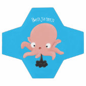 かわいいピンクのベビータコ漫画のユーモア サッカーボール (フラット)