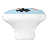 かわいいピンクのベビータコ漫画のユーモア セラミックノブ (側面)