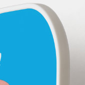 かわいいピンクのベビータコ漫画のユーモア ピックルボールラケット (左詳細)