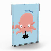かわいいピンクのベビータコ漫画のユーモア フォトブロック (左)