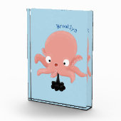 かわいいピンクのベビータコ漫画のユーモア フォトブロック (右)