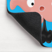 かわいいピンクのベビータコ漫画のユーモア マウスパッド (コーナー)