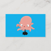 かわいいピンクのベビータコ漫画のユーモア 名刺 (裏面)