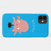 かわいいピンクのベビータコ漫画のユーモア Case-Mate iPhoneケース (裏面(横))