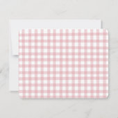 かわいいピンクのベビーブーティガール サンキューカード (裏面)