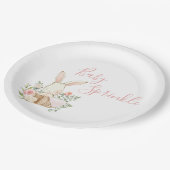 かわいいピンクのベビー散水台本ベビーシャワー ペーパープレート (アングル)