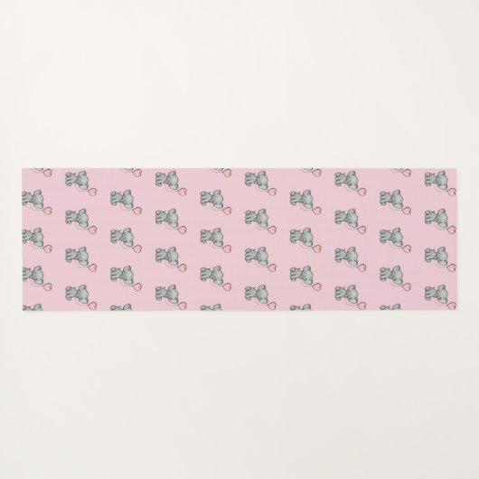 かわいいピンクのベビー象のナマステのヨガのマット ヨガマット (裏面(横))