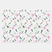 かわいいピンクのベリーの贈り物 ラッピングペーパーシート (正面)