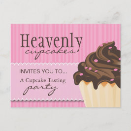 かわいいピンクのベーカリーの郵便はがき インビテーションポストカード