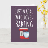 かわいいピンクのベーカリーカード 赤ちゃんの女の子 子供 お菓子作り カード (黄色い花)