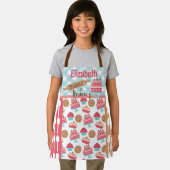 かわいいピンクのベーカーのトレーニングパーソナライズされた エプロン (インサイチュ)