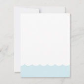 かわいいピンクのホエールガールベビーシャワーサンキューカード サンキューカード (裏面)