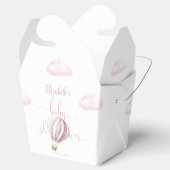 かわいいピンクのホットエアバルーン女の子ベビーシャワー フェイバーボックス (オープン)
