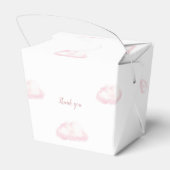 かわいいピンクのホットエアバルーン女の子ベビーシャワー フェイバーボックス (裏面サイド)