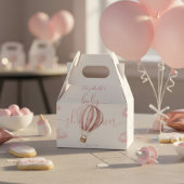かわいいピンクのホットエアバルーン女の子ベビーシャワー フェイバーボックス