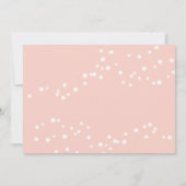 かわいいピンクのホットエアバルーン赤ちゃんシャワー 招待状 (裏面)