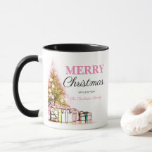 かわいいピンクのホリデーツリーメリークリスマスパーティーのお気に入り