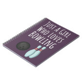 かわいいピンクのボウリングギフト 赤ちゃん女の子 子供 ボウラー ノートブック (左側)