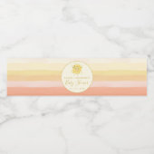 かわいいピンクのボホ虹の光のサンシャインベビーシャワー ペットボトルラベル (シングルラベル)