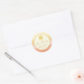 かわいいピンクのボホ虹の光のサンシャインベビーシャワー ラウンドシール (封筒)