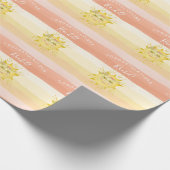 かわいいピンクのボホ虹の光のサンシャインベビーシャワー ラッピングペーパー (角)