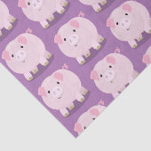 かわいいピンクのポットは豚の漫画イラストレーション 薄葉紙 (詳細)