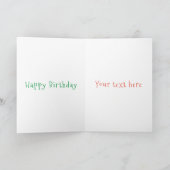 かわいいピンクのポットベリーブタの漫画イラストレーション カード (内部)