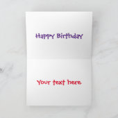 かわいいピンクのマシュマローズバイキャンプファイア漫画 カード (内部)