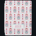 かわいいピンクのマトリョーシカの巣人形 iPadスマートカバー<br><div class="desc">可愛いピンクのマトリョーシカの巣人形のパタ飾ーンこのIpadカバー。おもしろい新学期と女の子のための愛らしい贈り物。あなたの女の子の名前でそれをパーソナライズ。Blackberry Boulevardによって設計。</div>