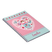 かわいいピンクのマトリョーシカロシアのドール ノートブック (右側)