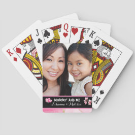 かわいいピンクのママと私がカスタマイズ可能 トランプ