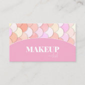 かわいいピンクのマーメイドはかりで測QRコードのメイクアップアーティス 名刺 (正面)