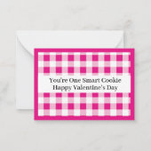 かわいいピンクのミニクラスルームのバレンタインデー ノートカード (裏面)